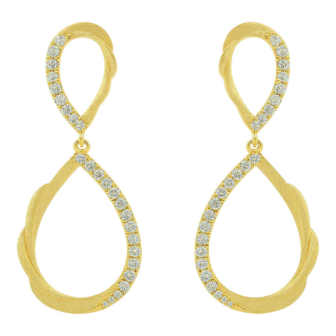 Diamond Teardrop Loop Earrings