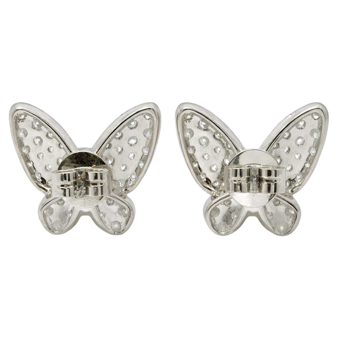Diamond Butterfly Stud Earrings