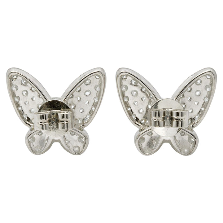 Diamond Butterfly Stud Earrings
