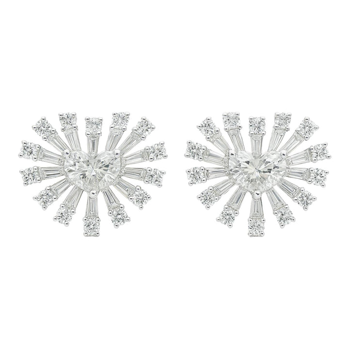 Diamond Sunburst Earrings