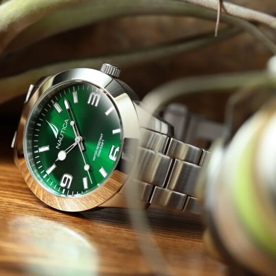 EVERYDAY Silver / Stainless Steel | Green Dial