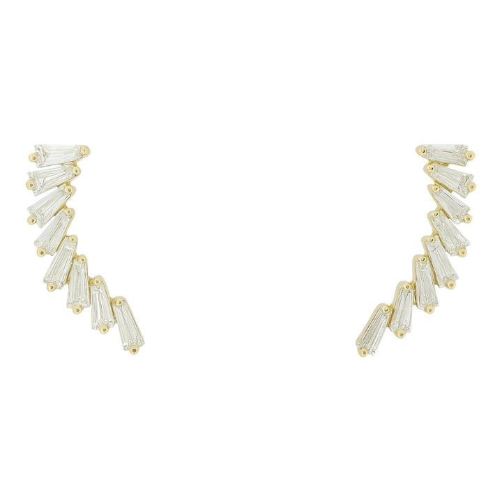 Baguette Diamond Ear Climbers