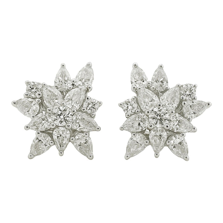 Diamond Bloom Stud Earrings