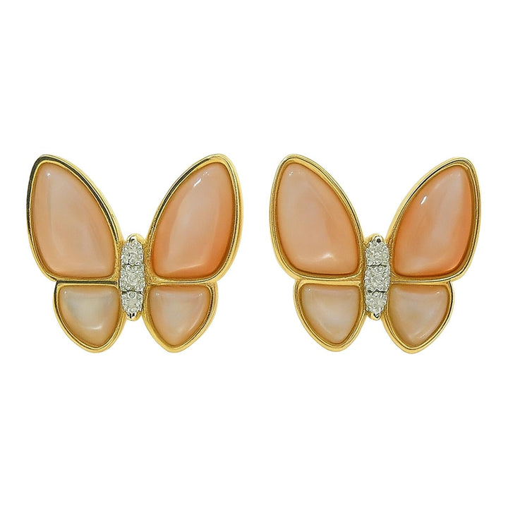 Butterfly Diamond Stud Earrings