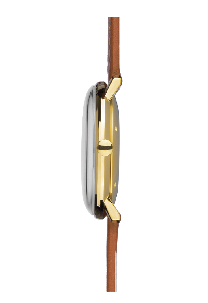 Max Bill Automatic Silver Dial / Brown Leather Strap Silver Dial