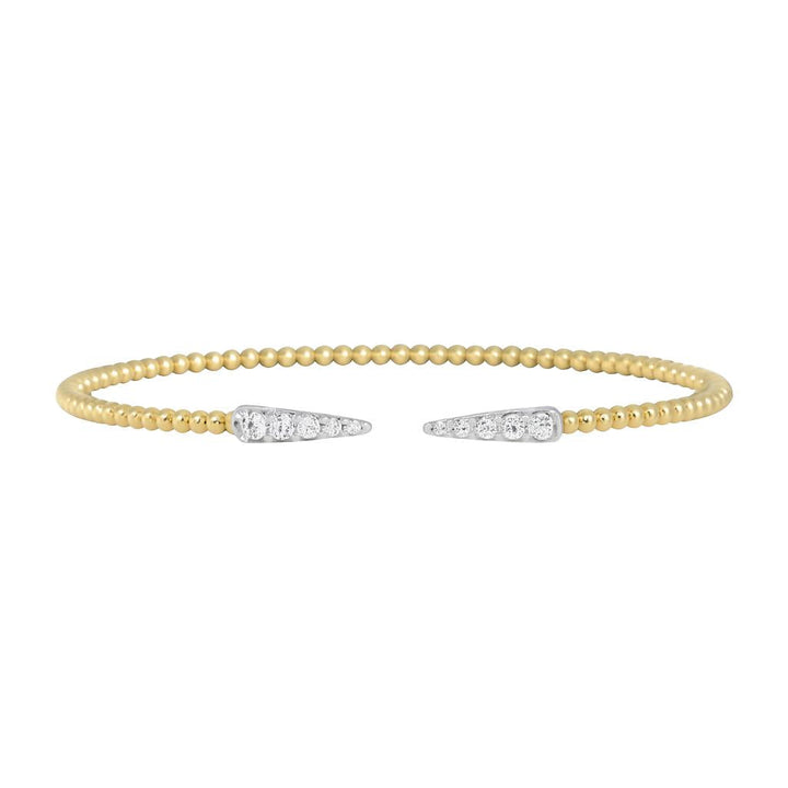 Beaded Diamond Spike Cuff