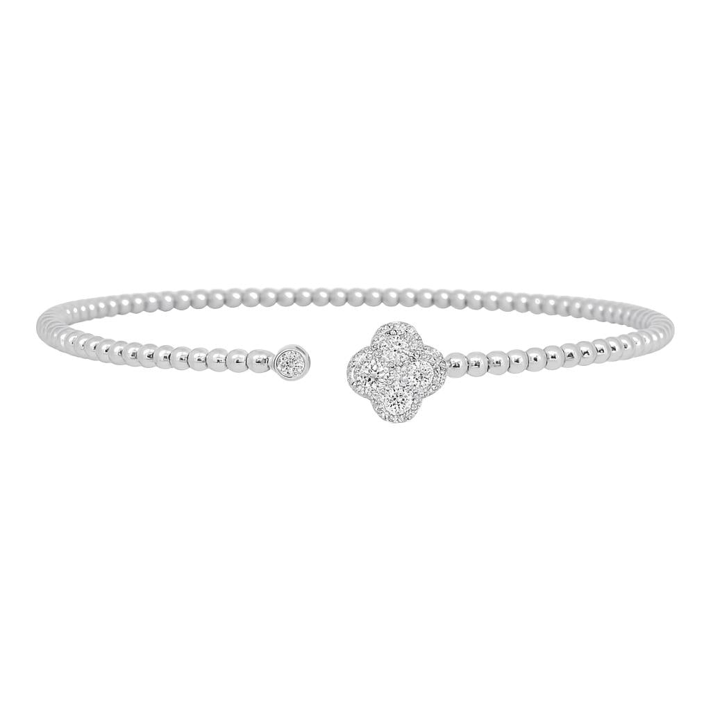 Beaded Diamond Clover Cuff