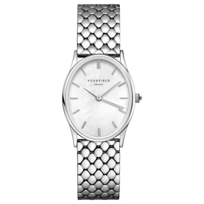 Oval 24mm / White Mother-of-Pearl / Silver | White Mother-of-Pearl Dial