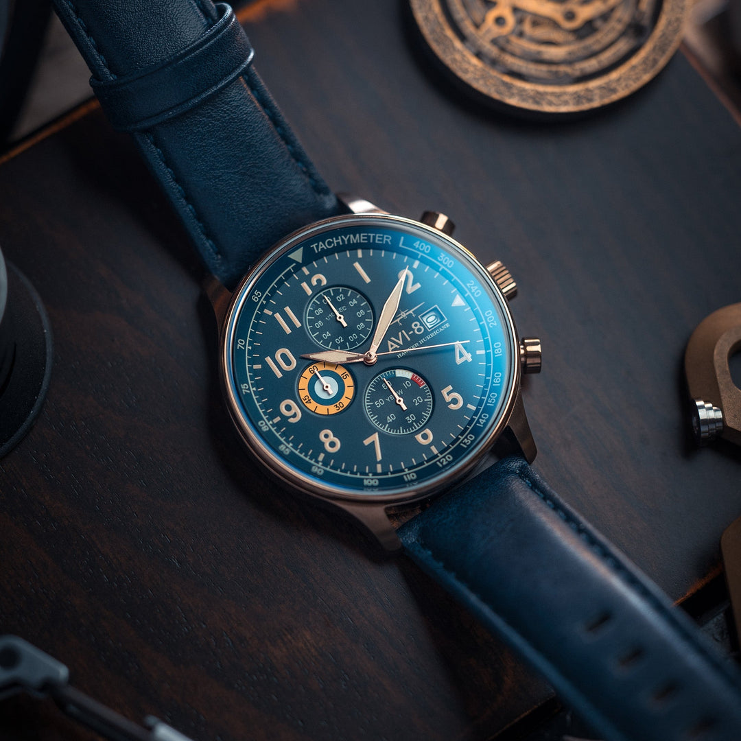 Classic Chronograph BLUE / LEATHER Blue Dial