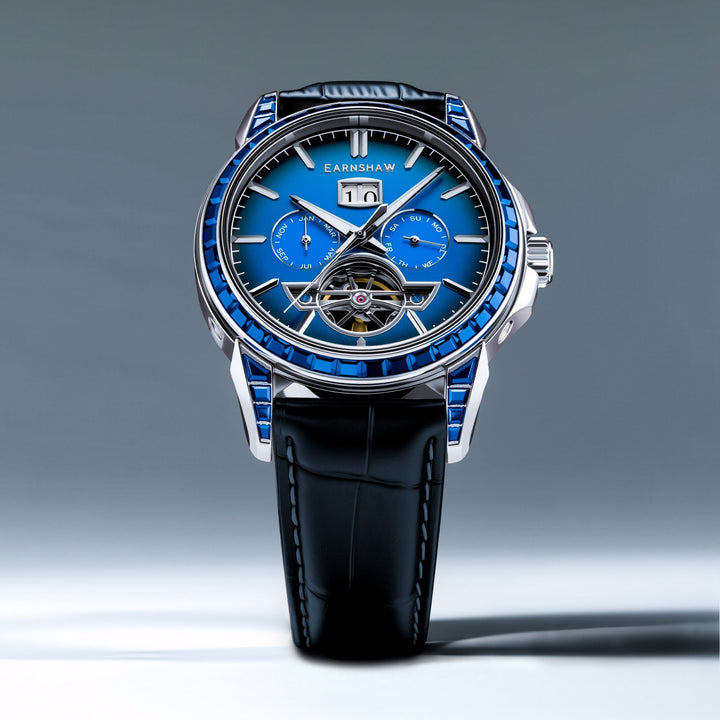 Nobility Nawab Grand Date Calendar Open Heart Automatic Limited Edition Blue / G