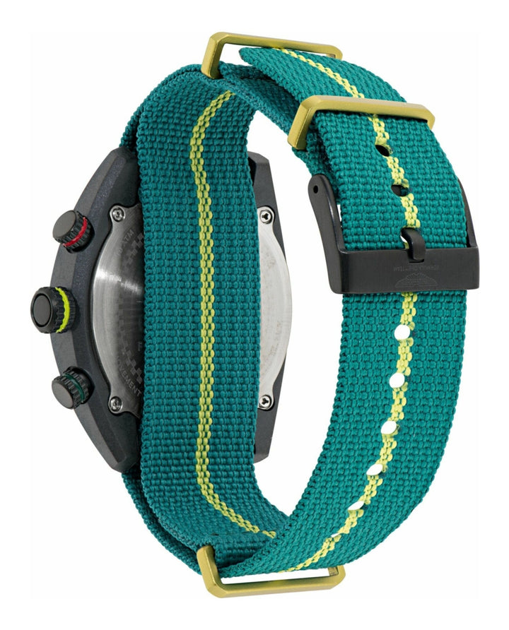 DWF Black IP/Green Nylon Strap Green Dial