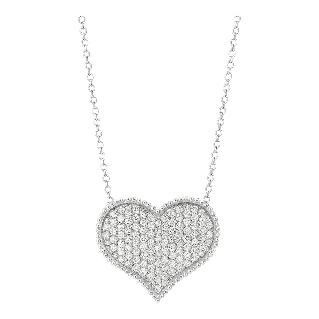 Pavé Diamond Heart Necklace