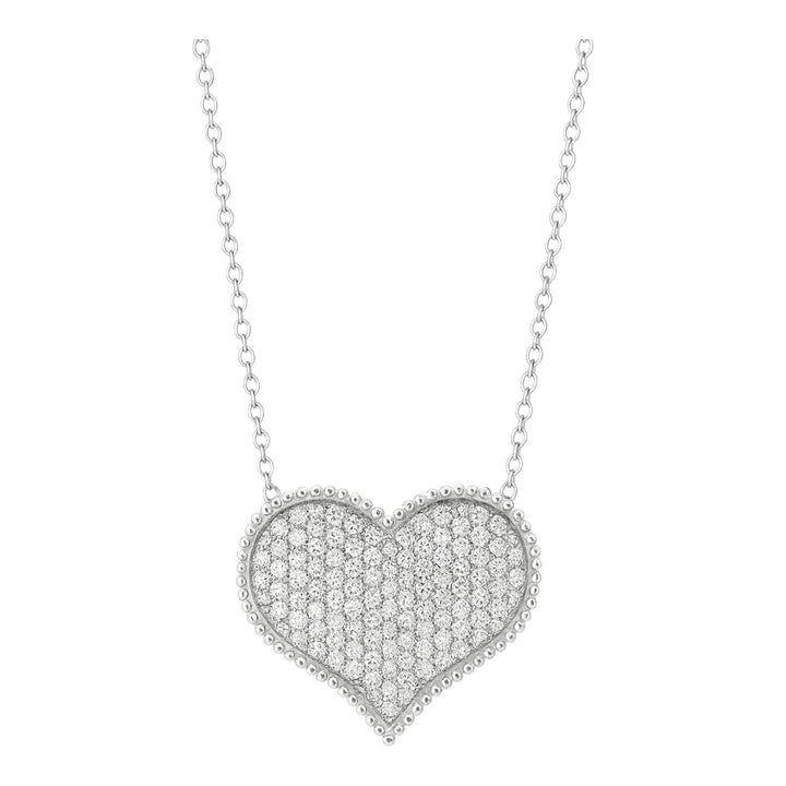 Pavé Diamond Heart Necklace