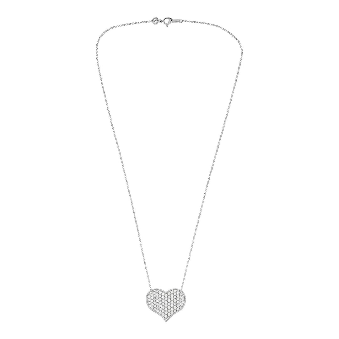 Pavé Diamond Heart Necklace