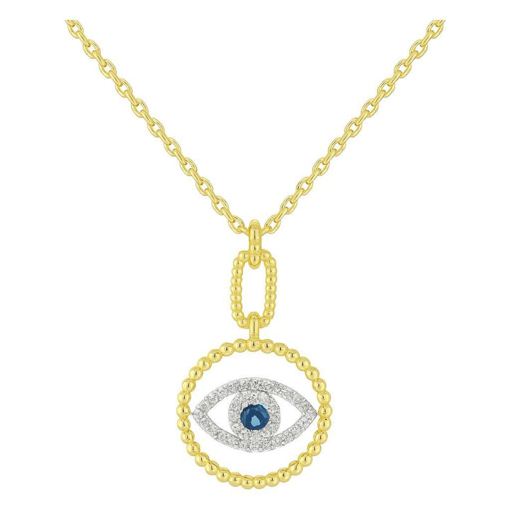 Sapphire Evil Eye Necklace