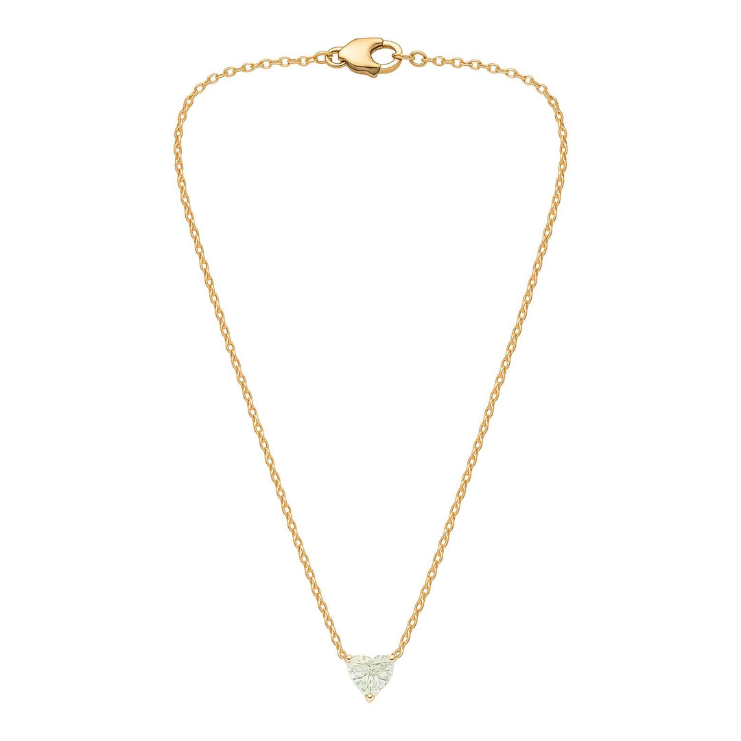 Heart Solitaire Diamond Necklace
