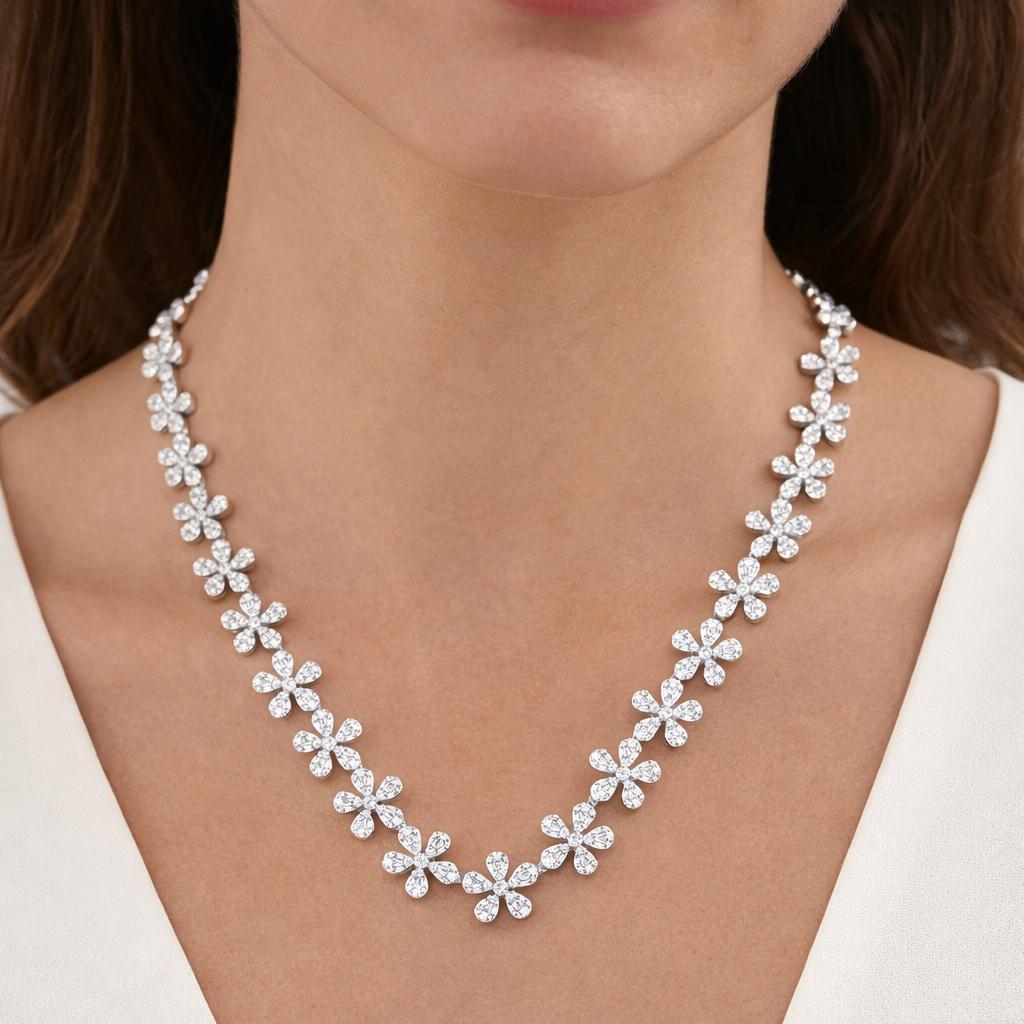 Floral Diamond Necklace