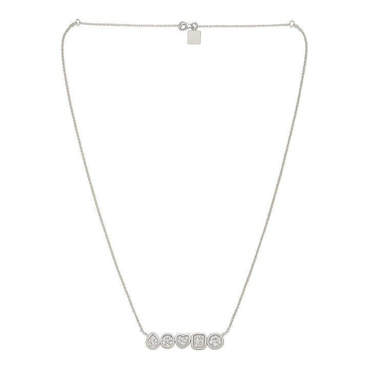 Mixed Shape Diamond Bar Necklace