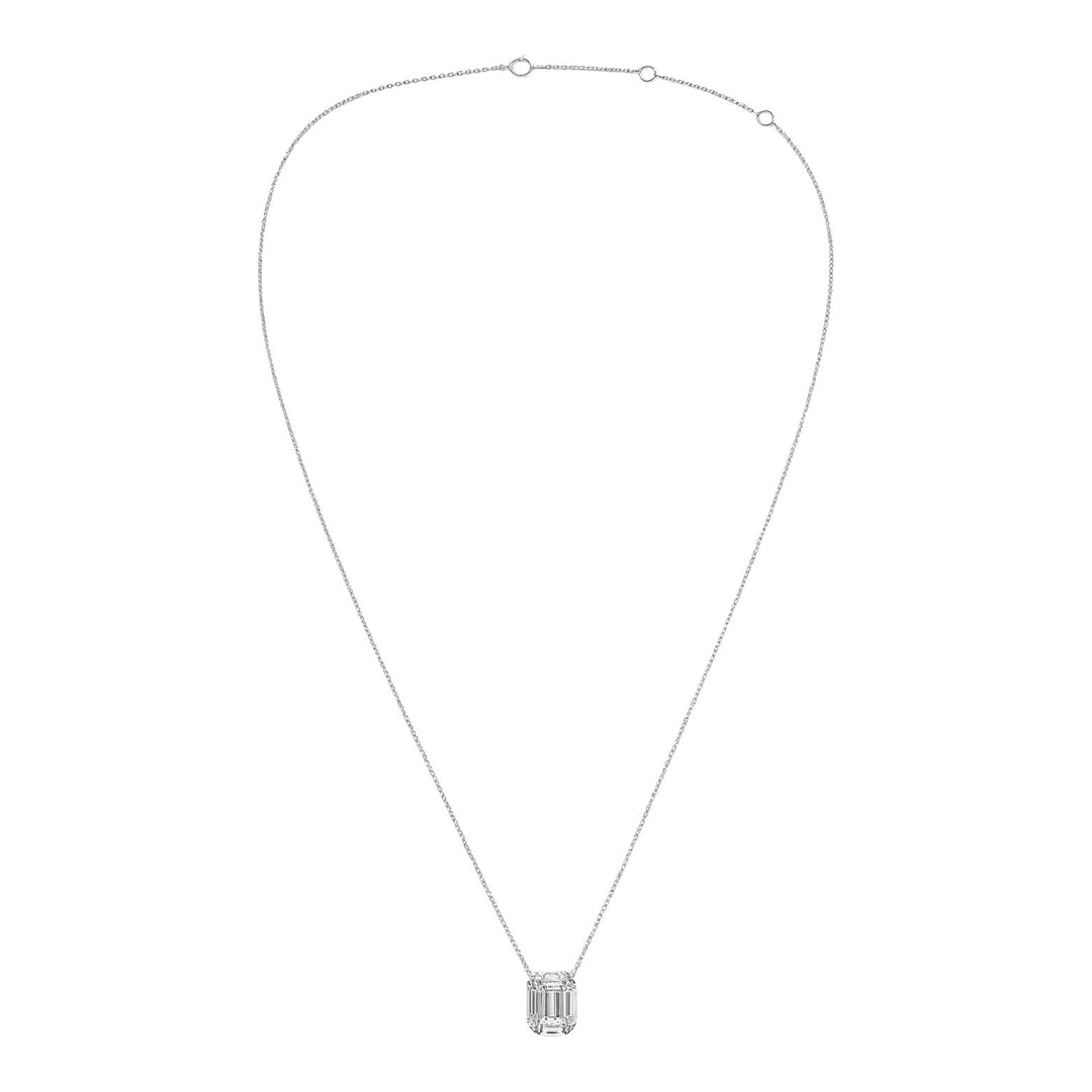 Emerald Cluster Diamond Necklace
