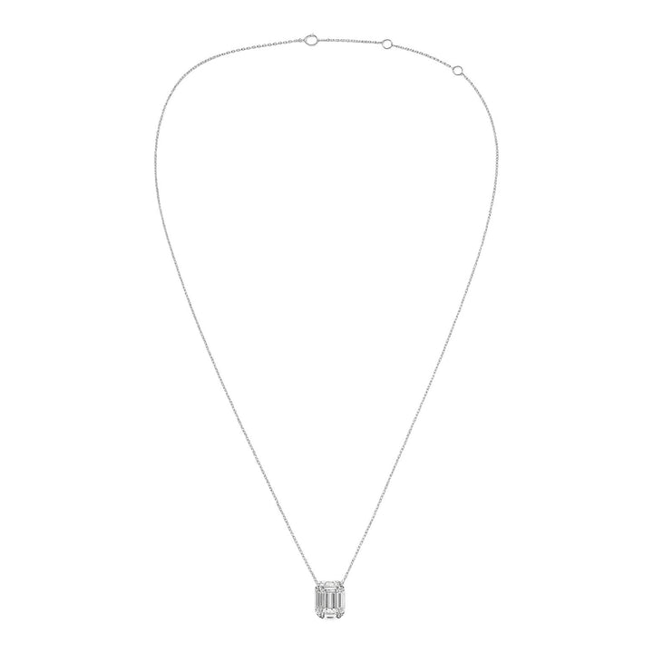 Emerald Cluster Diamond Necklace