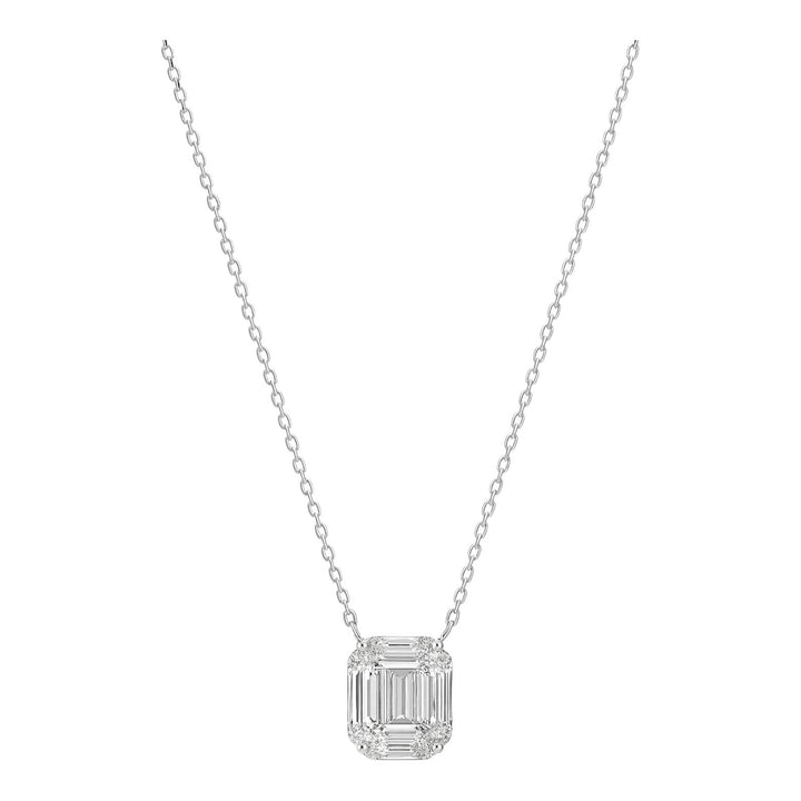 Emerald Cluster Diamond Necklace