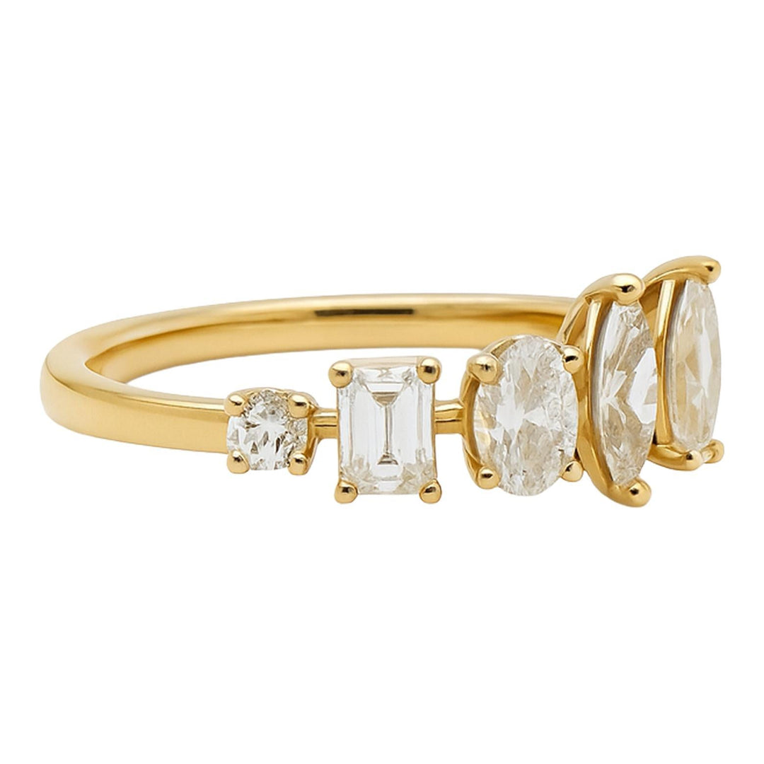 Mixed Cut Diamond Band