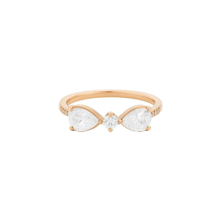 Double Pear Bow Ring