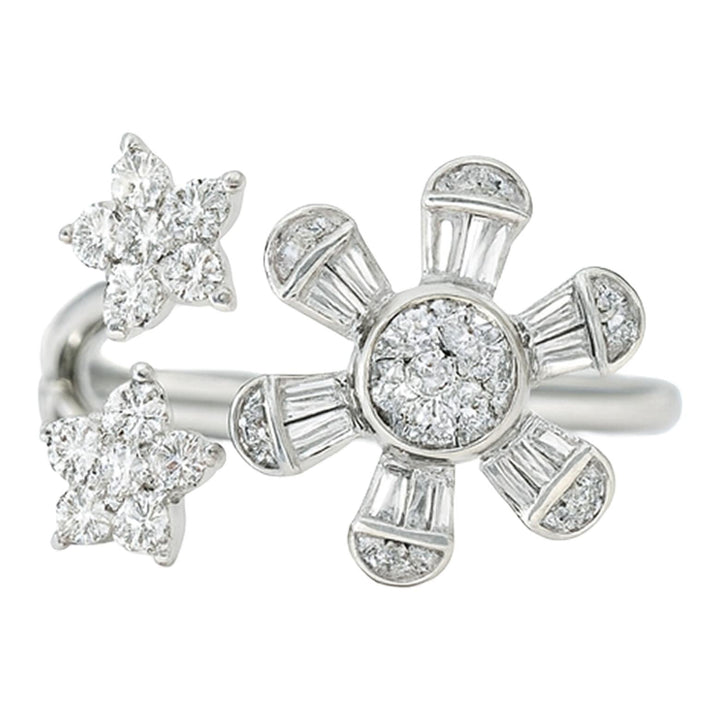 Diamond Floral Starburst Ring