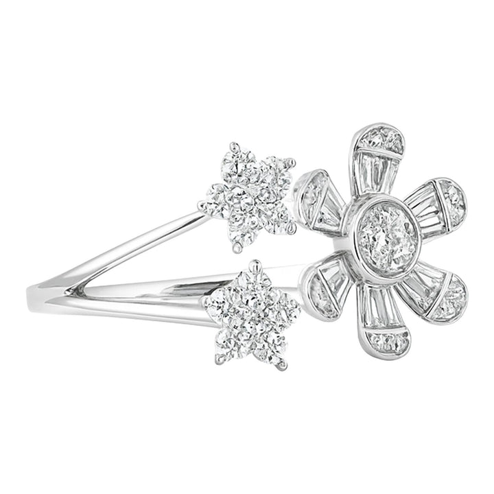 Diamond Floral Starburst Ring
