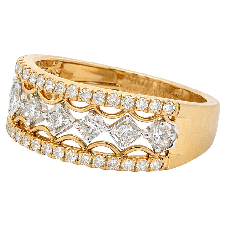 Two-Tone Diamond Crown Band