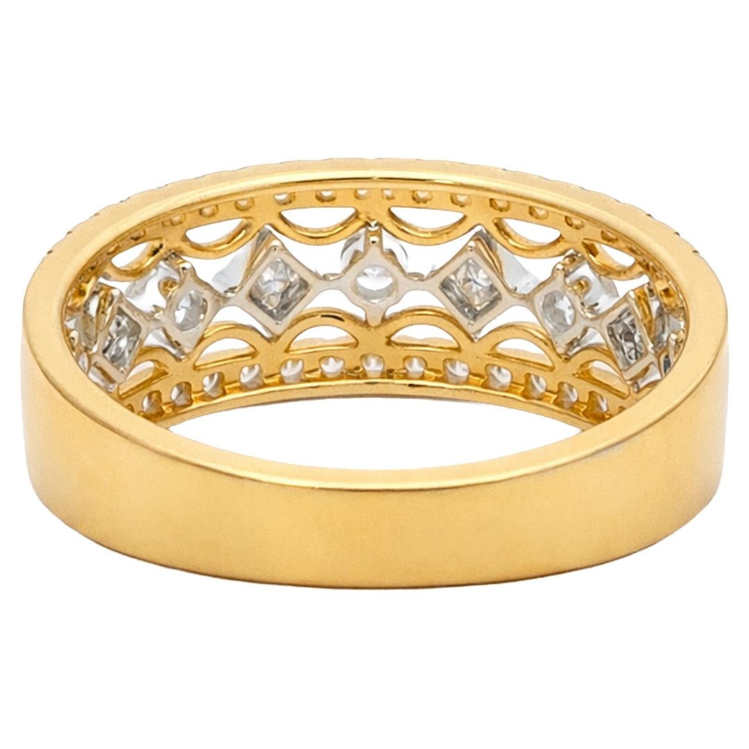 Two-Tone Diamond Crown Band