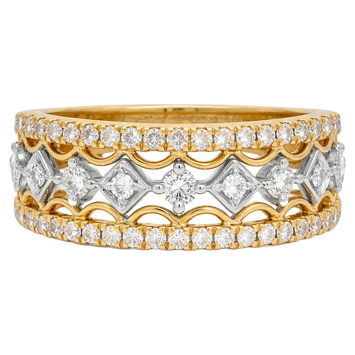 Two-Tone Diamond Crown Band