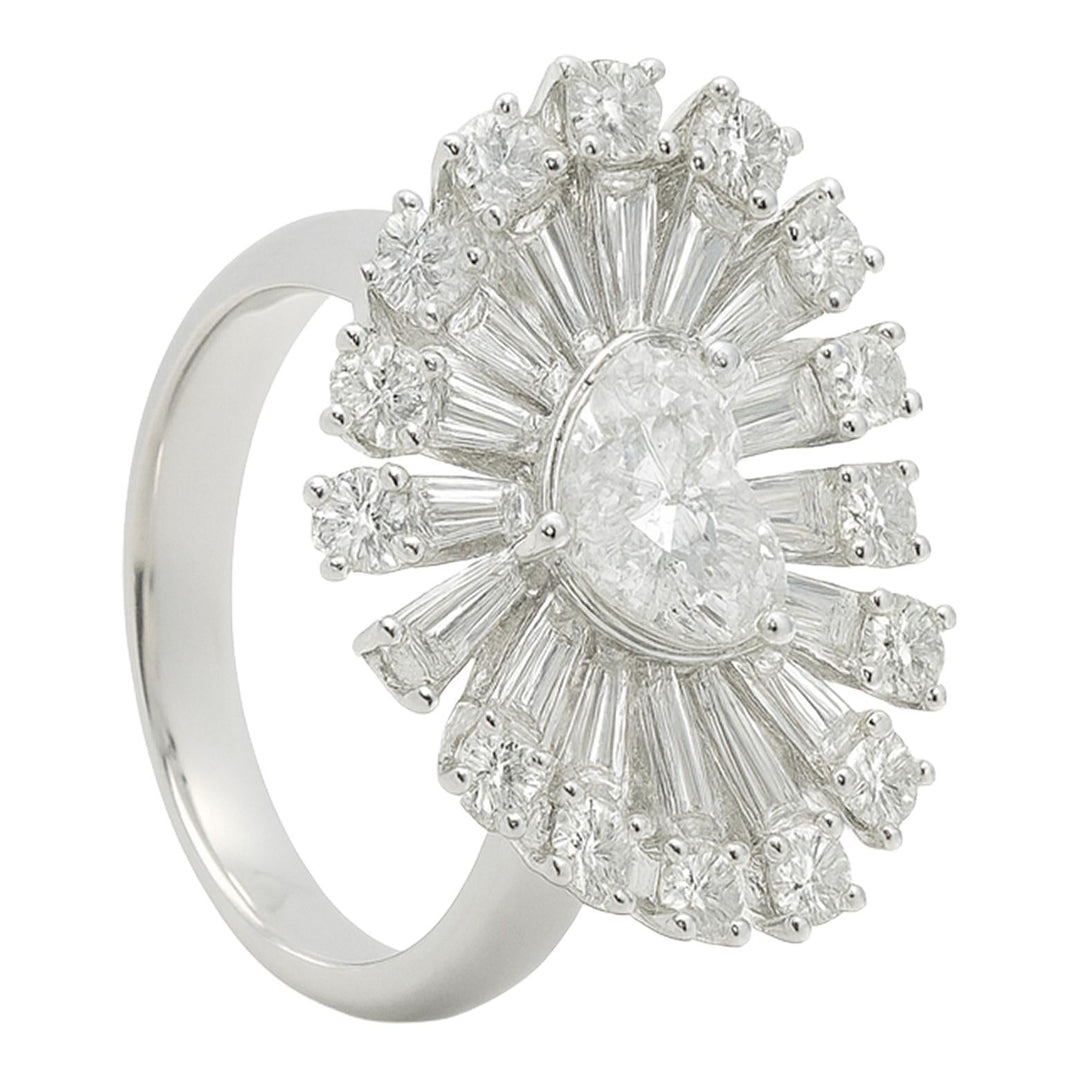 Diamond Sunburst Ring