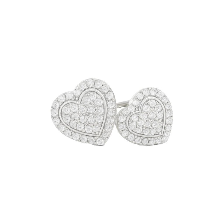 Double Heart Halo Ring