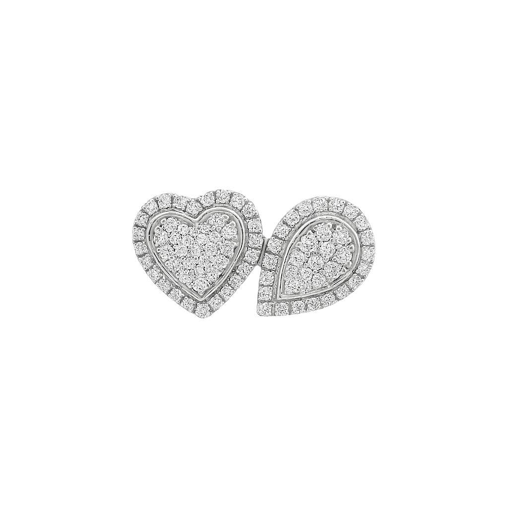 Diamond Heart & Pear Halo Ring