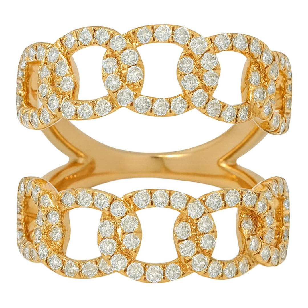 Diamond Double Link Ring