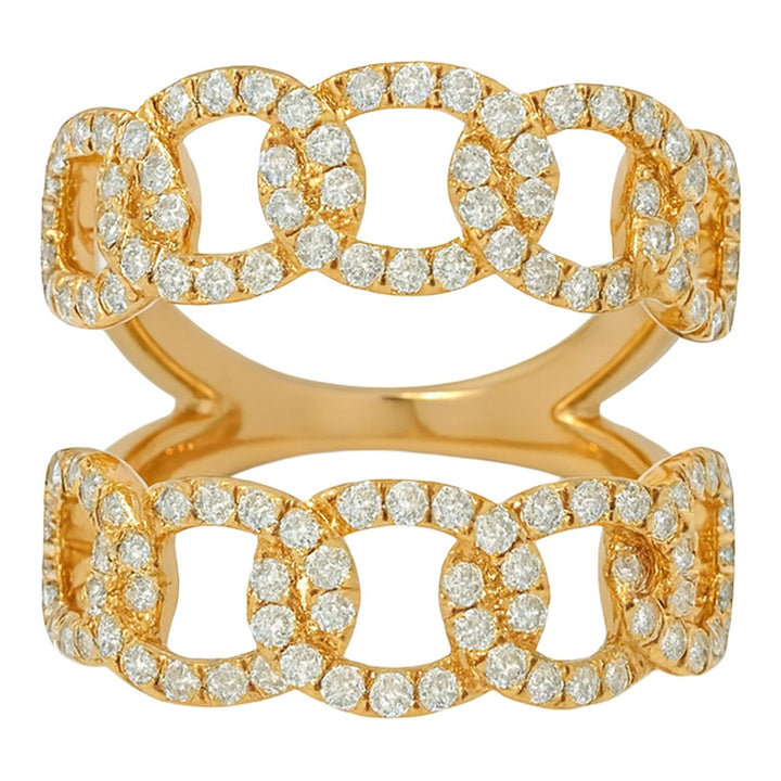 Diamond Double Link Ring