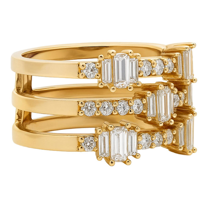 Triple Baguette Diamond Band