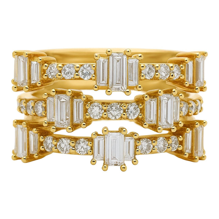Triple Baguette Diamond Band