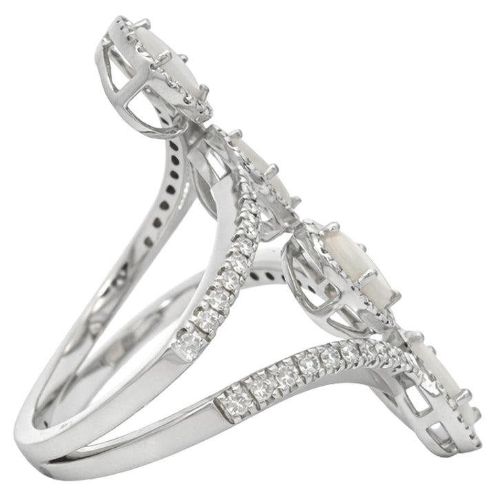 Multi-Oval Opal Diamond Ring