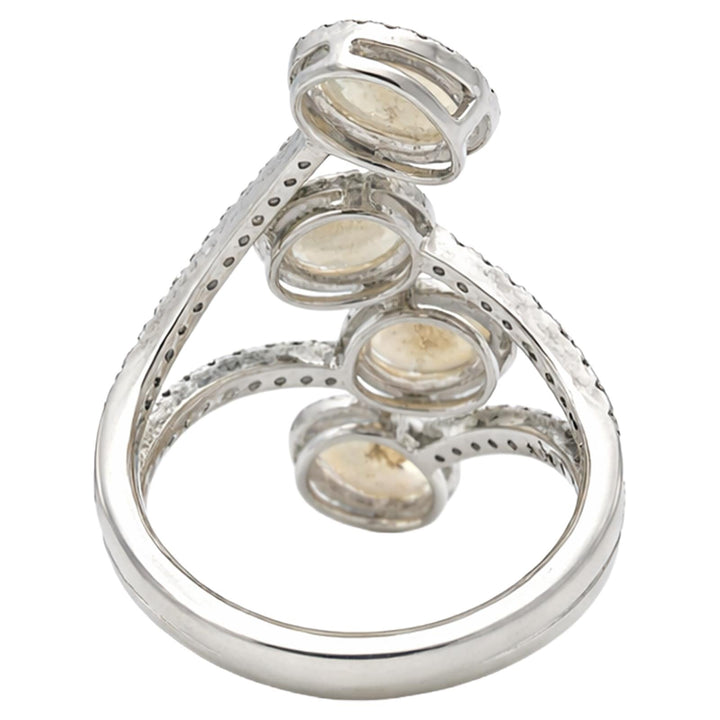 Multi-Oval Opal Diamond Ring