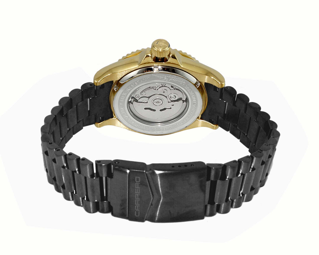 CATANIA -PD GOLD TONE/IP-BLACK Black Dial