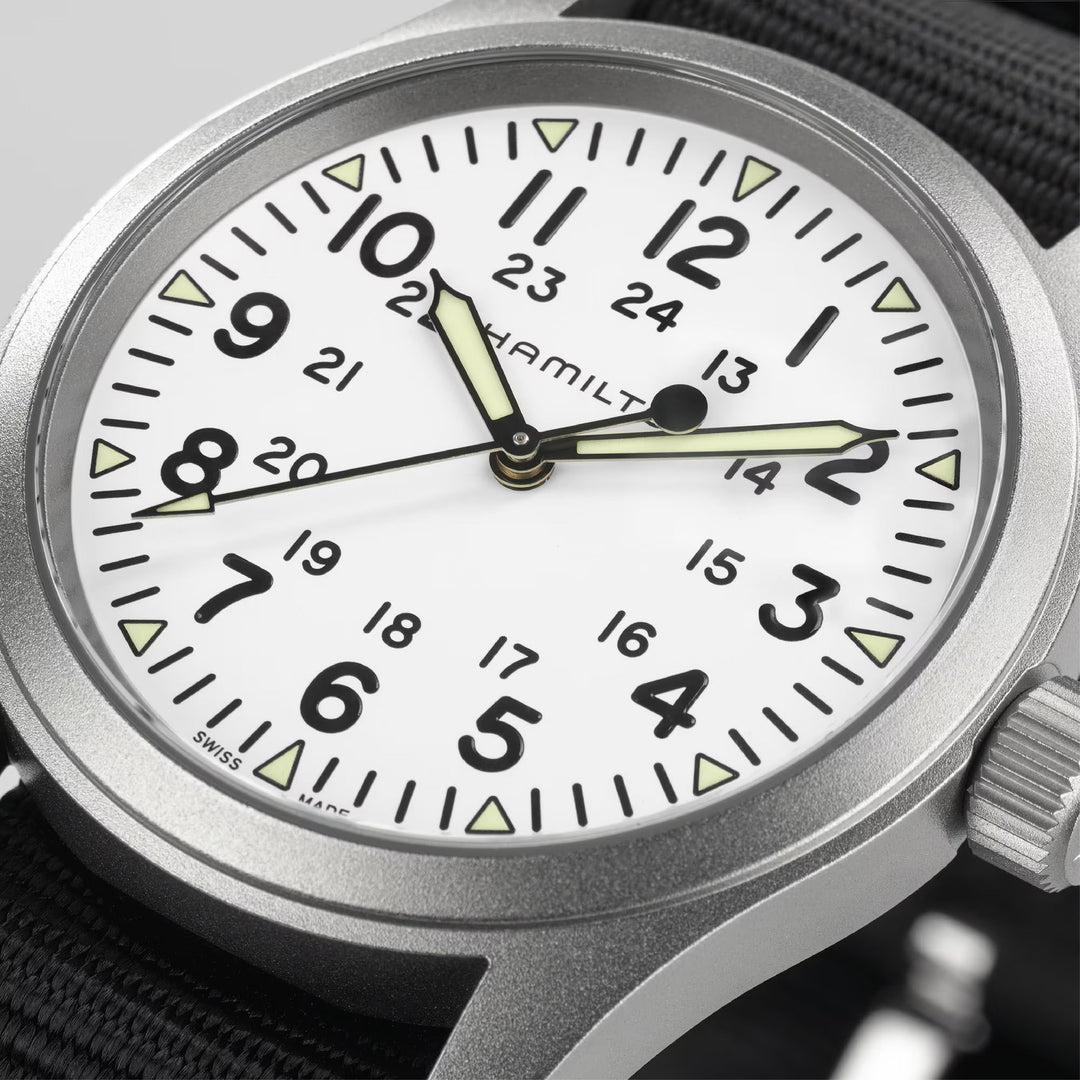 Khaki Field White / Fabric White Dial