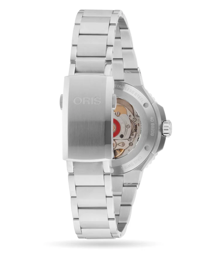 Aquis Date Blue/Silver Stainless Steel Blue Dial
