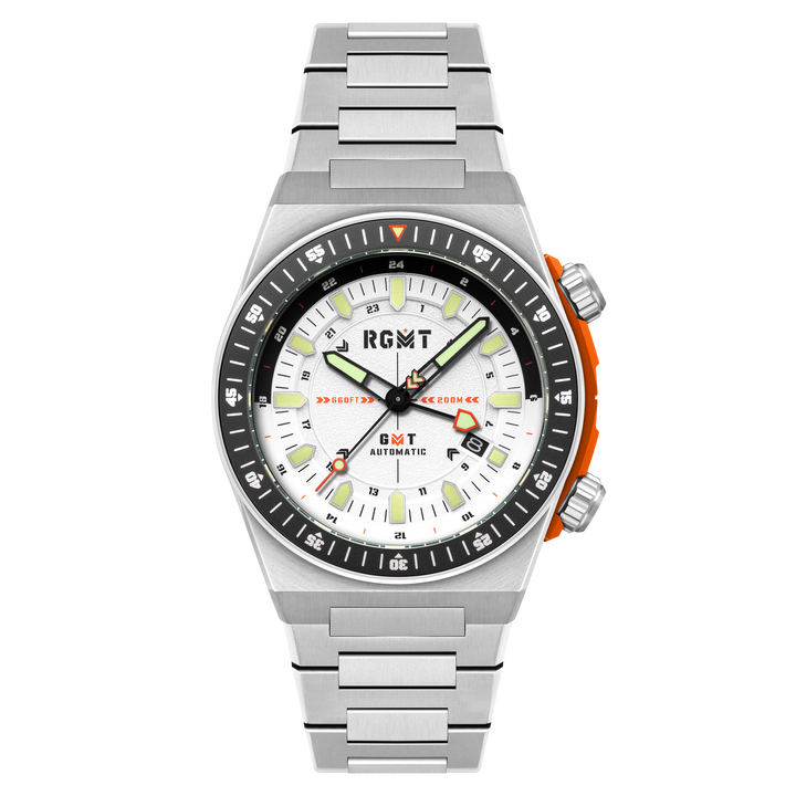 Marksman GMT Automatic White  / Stainless Steel | White Dial