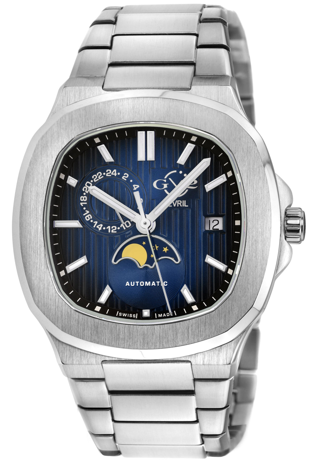 Potente - Moon phase Swiss Automatic, Sellita SW285-1,AMoon Phase, SS Case, Blue