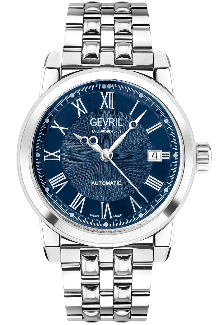 Madison Gevril Madison Sellita SW200 Blue Steel dress Watch | Blue Dial