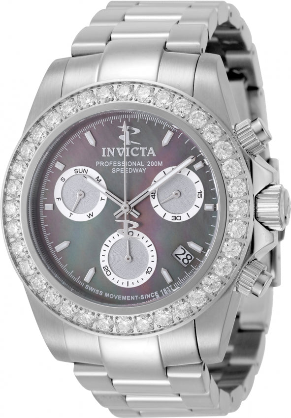 Elite Diamond Gray Mother-of-Pearl dial / Silver Stainless Steel Bracelet Gray M