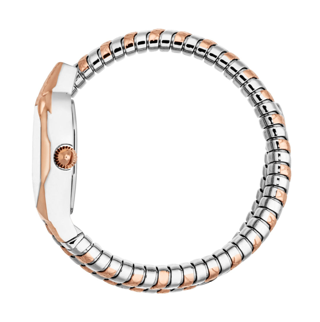 Snake 22mm / White Mother-of-Pearl / Silver and Rose Gold | White Mother-of-Pear