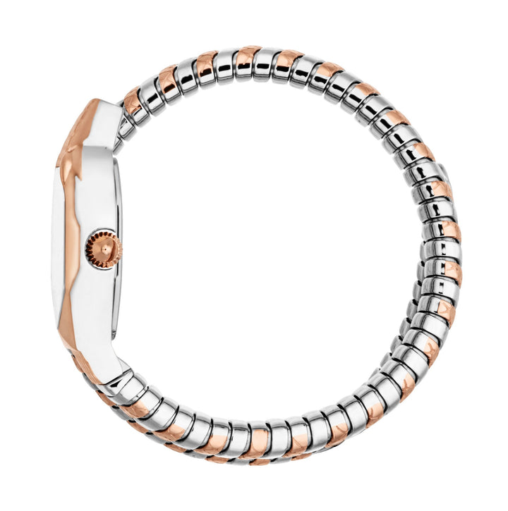 Snake 22mm / White Mother-of-Pearl / Silver and Rose Gold | White Mother-of-Pear